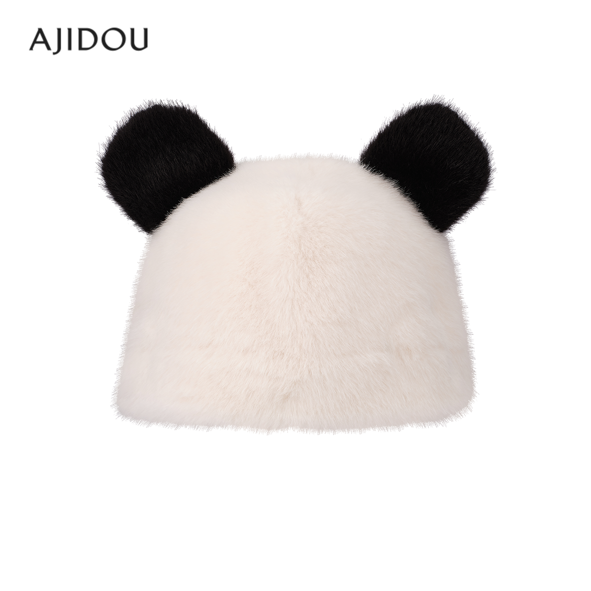 阿吉豆AJIDOU熊猫抱抱系列时尚可爱女款帽子秋冬保暖配饰毛线帽
