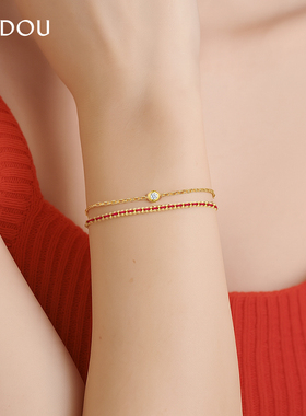 阿吉豆AJIDOU手链红绳编织新中式