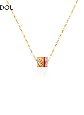 AJIDOU阿吉豆玄马迎福系列925银转运珠项链锁骨链