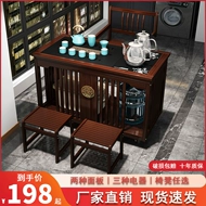 Trung Quốc Mới Phong Cách Bàn Trà Di Động Bàn Trà Gỗ Tủ Trà Ấm Siêu Tốc Tất Cả Trong Một Bộ Nhà Phòng Khách ban Công Văn Phòng bàn trà gỗ sồi