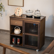 Nhà di động bàn trà phòng khách bàn trà nhỏ bên tủ bàn cà phê ấm đun nước tích hợp bàn trà gỗ nguyên khối tủ trà bộ trà bàn trà tân cổ điển