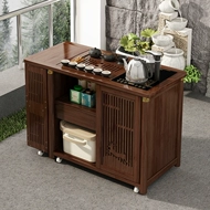 Phong cách Trung Hoa mới tại nhà di động bàn trà phòng khách bàn trà nhỏ bằng gỗ nguyên khối bàn trà trà xe đẩy tủ trà ấm đun nước tất cả trong một bộ bàn trà mini