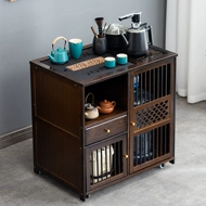 Di động bàn trà hộ gia đình bàn trà nhỏ trà xe đẩy bàn trà trà hoàn toàn tự động ấm đun nước tích hợp tủ trà Trung Quốc bàn trà gỗ công nghiệp