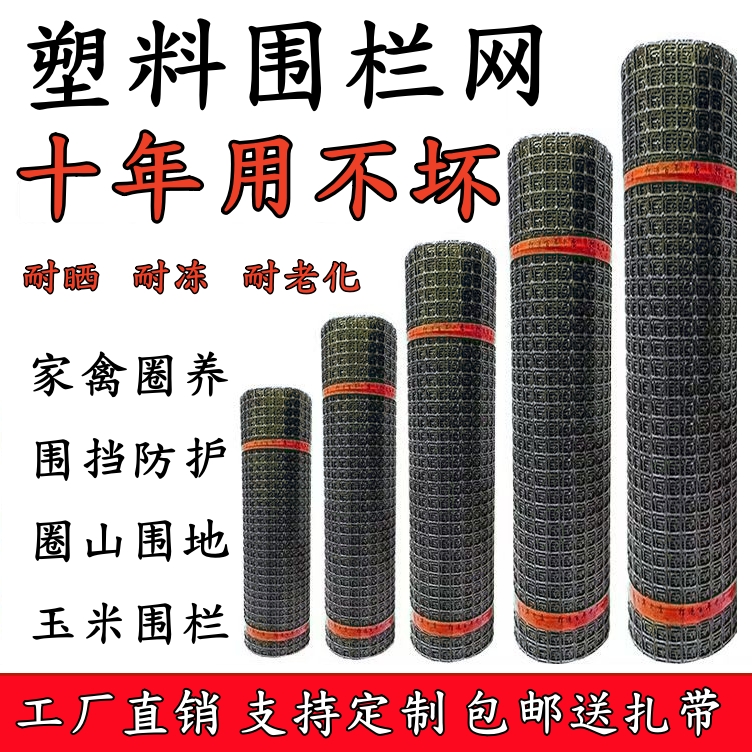 加厚塑料网格鸡鸭养殖户外家用鱼塘防护围菜地果园特厚玉米围栏网