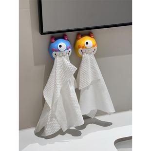 废弃洗脸巾收纳挂架壁挂式免打孔毛巾架防水防潮卫生间家用新款