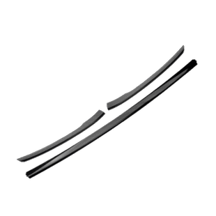 适用19-25款奥迪A6L前杠装饰条 防擦条防撞条 前保险杠碳纤纹亮条