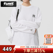 T恤衫 2026春新款 男装 MLB官方长袖 女装 休闲上衣圆领透气套头运动服