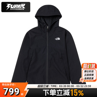 北面正品冲锋衣男单冲夹克春季新款户外Dryvent 防水透气连帽外套