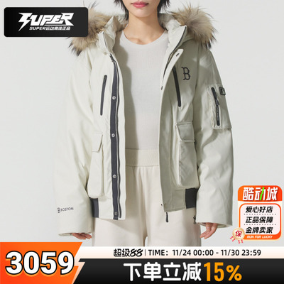 MLB官方羽绒服男装女装2025冬季新款情侣宽松面包服运动保暖外套