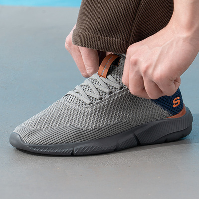 Skechers斯凯奇INGRAM男士一脚穿休闲鞋轻便透气减震运动鞋健步鞋