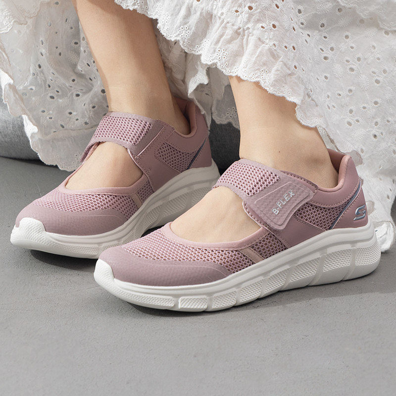 斯凯奇官方女鞋2026春季新款魔术贴玛丽珍休闲鞋网面透气软底单鞋,运动鞋new,运动休闲鞋,淘宝优惠券,粉丝福利购,淘宝优惠卷