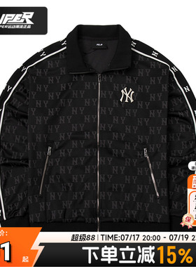 MLB官方针织夹克男女装2025秋季新款NY老花运动服外套3ATRM0844