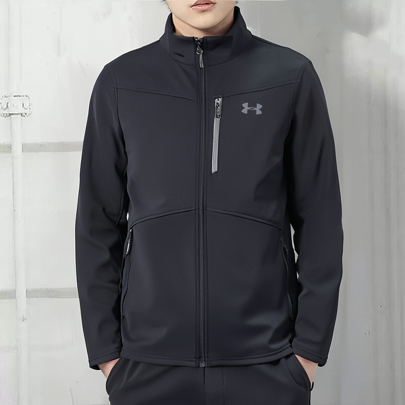 安德玛UA男装梭织夹克25秋季新款户外防风保暖运动服休闲上衣外套