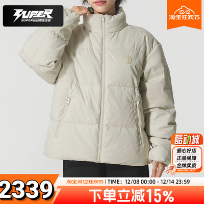 MLB 官方正品白羽绒服男女同款鸭绒保暖夹克2025冬季新款情侣外套