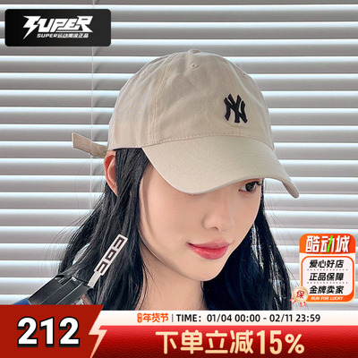 MLB正品棒球帽男女同款鸭舌帽2025秋冬新款运动休闲帽子3ACP7701N
