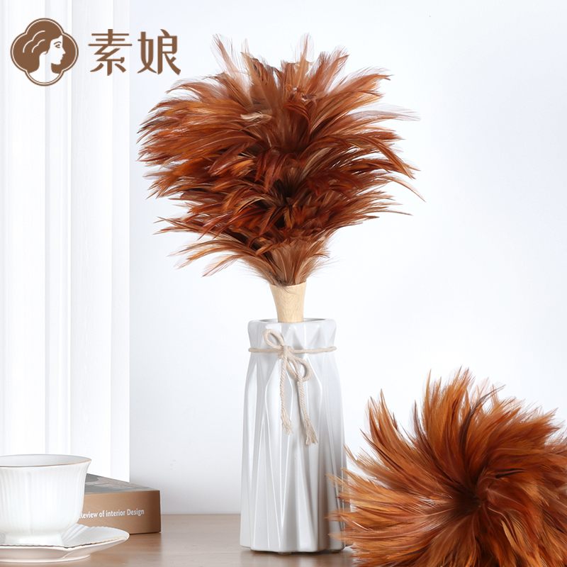 高级鸡毛掸子素娘天然动物毛