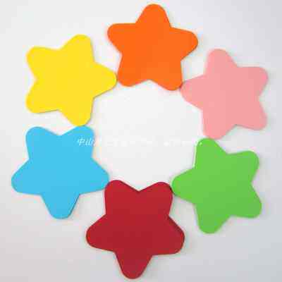 五角星形彩色卡纸 成长记录册 拼音卡单词成语卡 手工纸 教室装饰