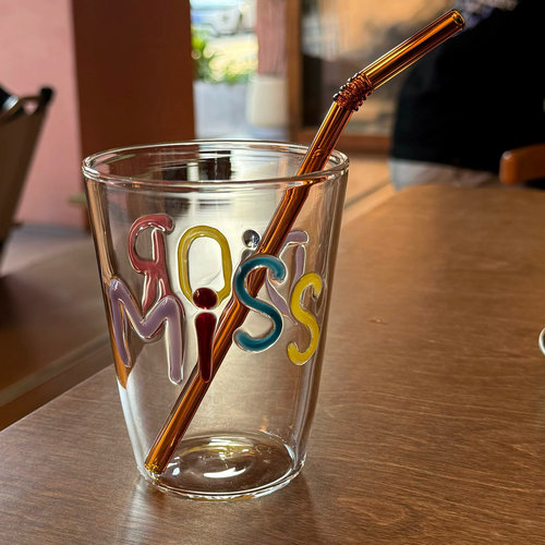 彩色字母Miss水杯手绘玻璃杯