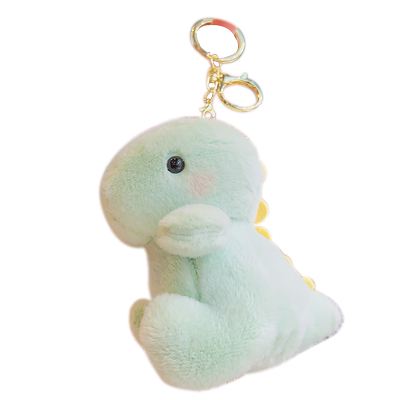 可爱腮红恐龙书包挂件毛绒公仔