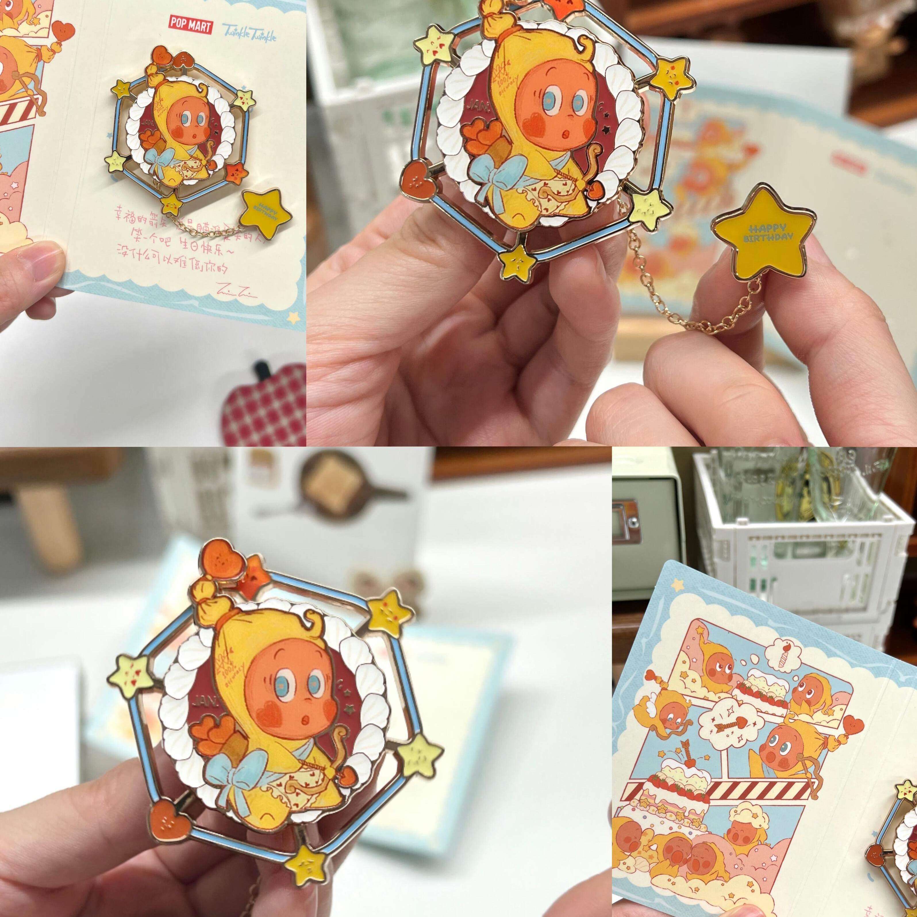 小红书同款星星人1月生日限定制金属旋转徽章高颜值改造冰箱贴,模玩/动漫/周边/娃圈三坑/桌游,动漫徽章/立牌,淘宝优惠券,粉丝福利购,淘宝优惠卷