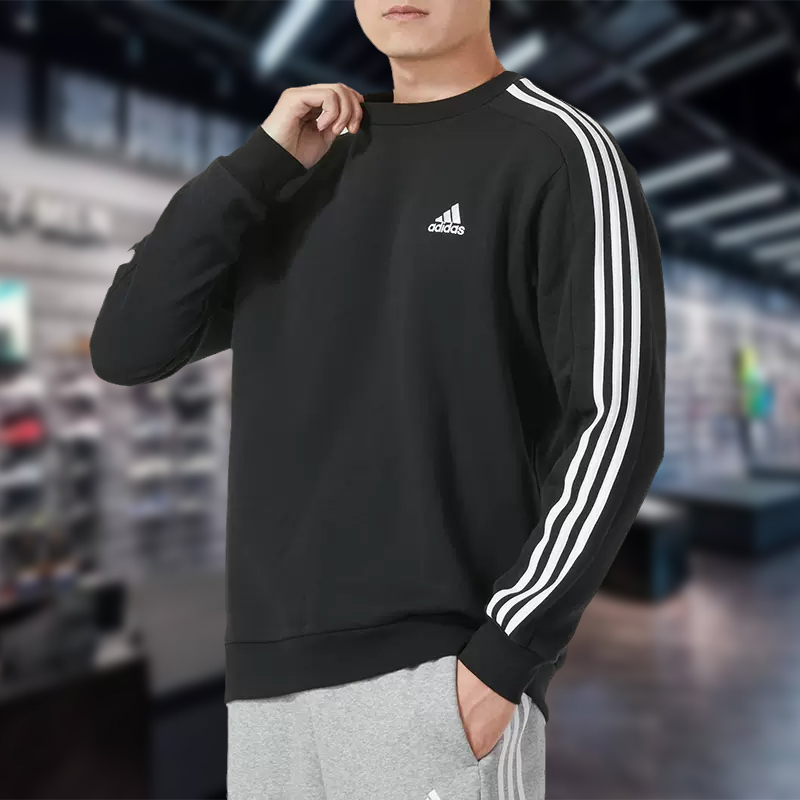 冬季新款加绒保暖长袖运动套头衫