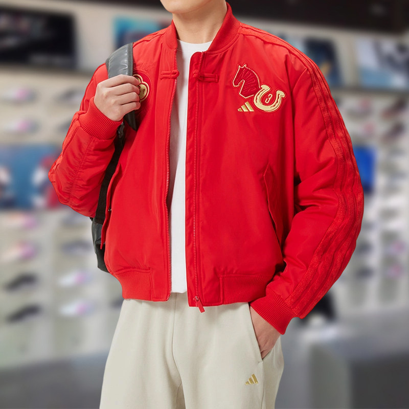 Adidas阿迪达斯男外套2026春季新款马年限定百搭休闲棒球服KQ5094