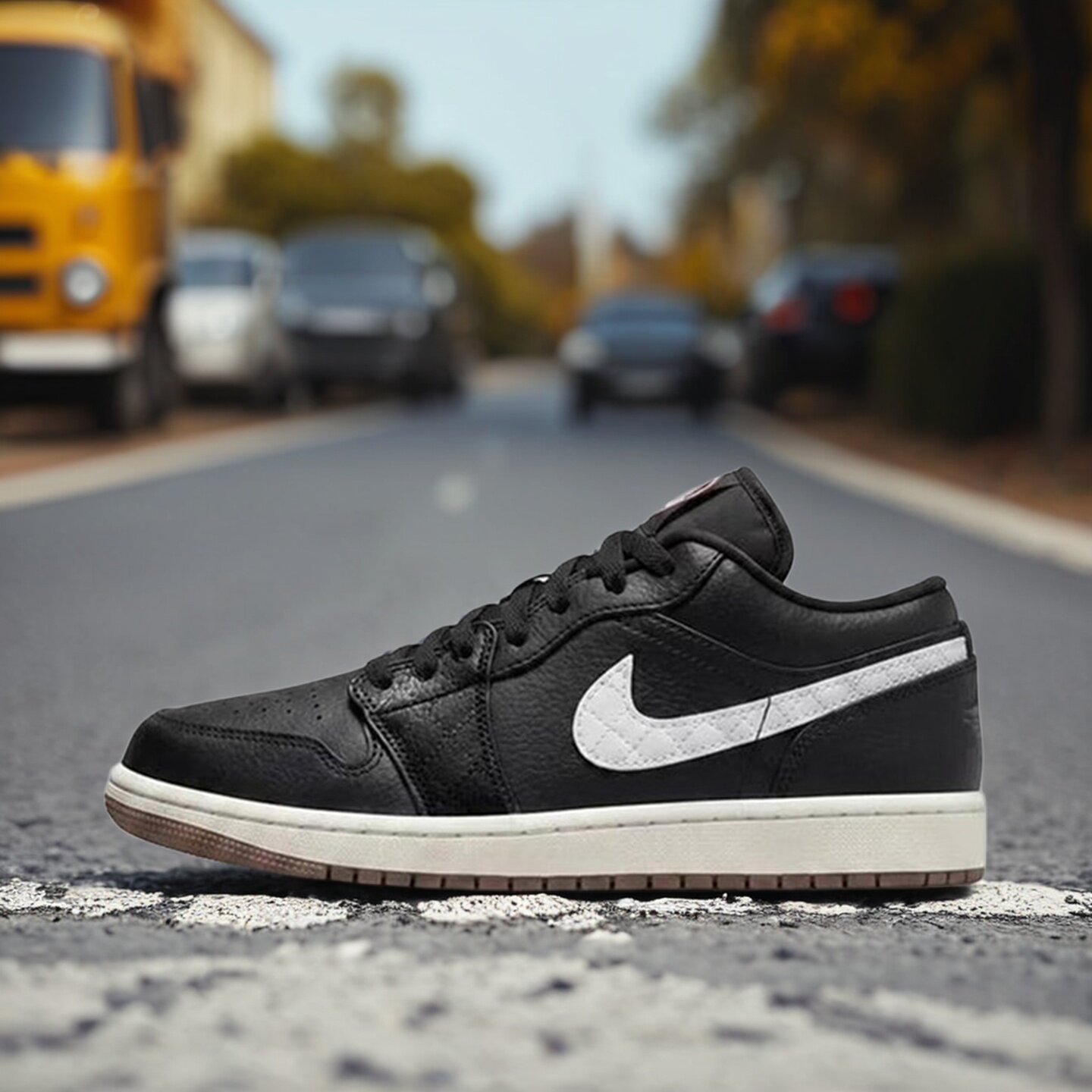 Nike耐克大童男女鞋2026秋季新款AJ JORDAN 1低帮板鞋IR1142-001