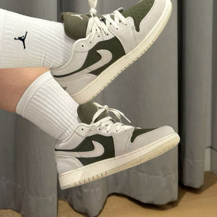 Nike耐克男款鞋子2025冬季新款舒适百搭AJ低帮耐磨板鞋HV4089-201