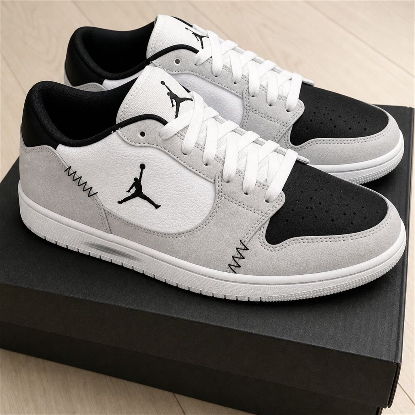 【球鞋定制】Nike耐克 JORDAN COURT 半绘灰影 男款潮流休闲板鞋