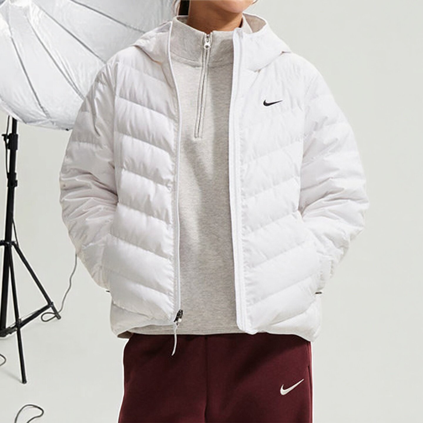 Nike耐克女子外套2026冬季新款防风保暖舒适宽松羽绒服IF5884-100