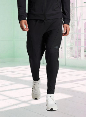 Adidas阿迪达斯男款裤子2024冬季新款针织舒适百搭休闲长裤IN5611