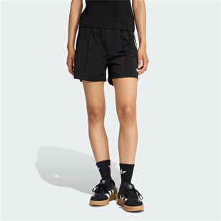 阿迪达斯三叶草女裤子2026夏季新款舒适宽松针织跑步短裤KD5569