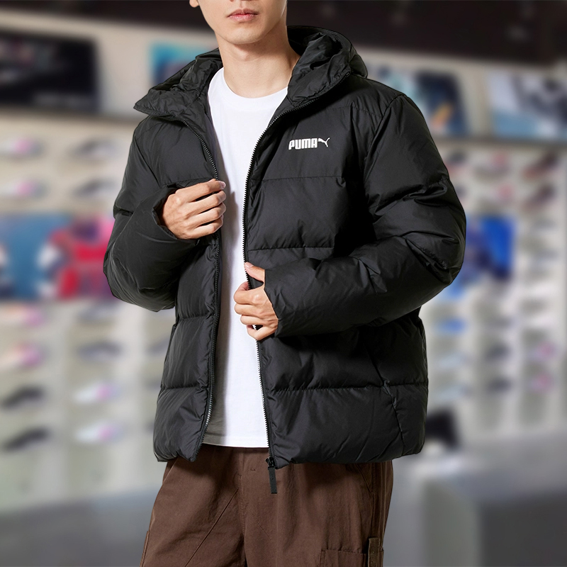 新款舒适宽松保暖连帽羽绒服