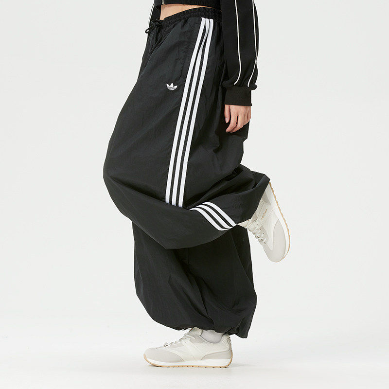 阿迪达斯三叶草女款裤子2026夏季新款舒适宽松运动休闲长裤KY5052