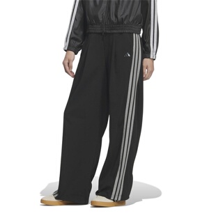 Adidas阿迪达斯女款裤子2026夏季新款舒适宽松经典三杠长裤KR7594