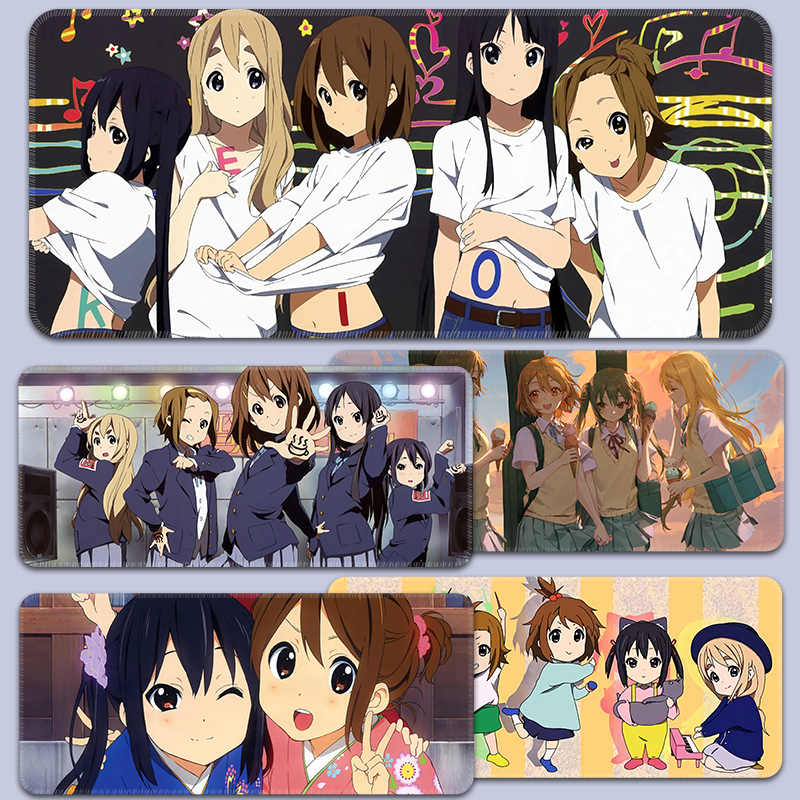 鼠标垫超大号二次元女生办公家用电脑周边桌面垫轻音少女定制加厚