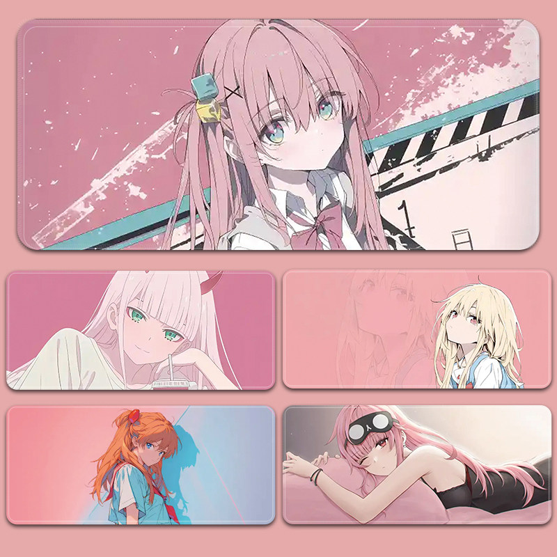 动漫美女鼠标垫超大号女生电脑办公桌面垫定制电竞游戏宿舍桌垫子