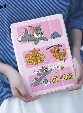 适用于ipadair7保护套2025新款ipad11保护壳air6苹果ipadpro平板10英寸第十代mini5笔槽9电脑8外壳九猫和老鼠