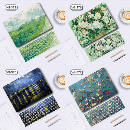 苹果笔记本电脑保护壳适用于2024年新款MacBookAir梵高油画电脑保护套Pro高级感13寸防摔电脑外壳电脑保护壳