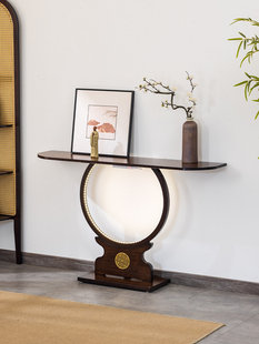 玄关桌客厅长条几家用新中式条案靠墙玄关置物台多功能案台置物架