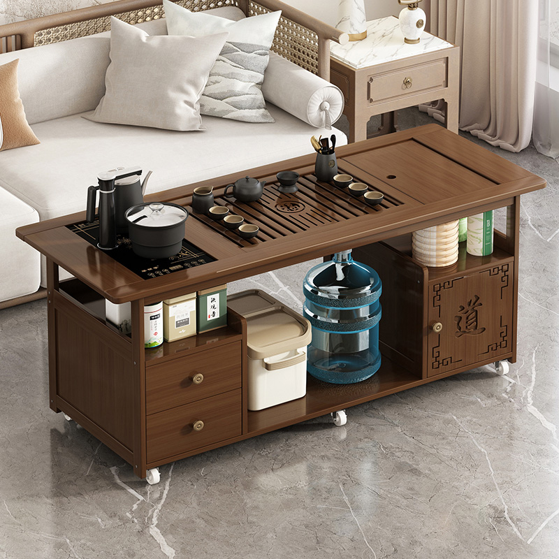 移动茶台家用小茶车新中式