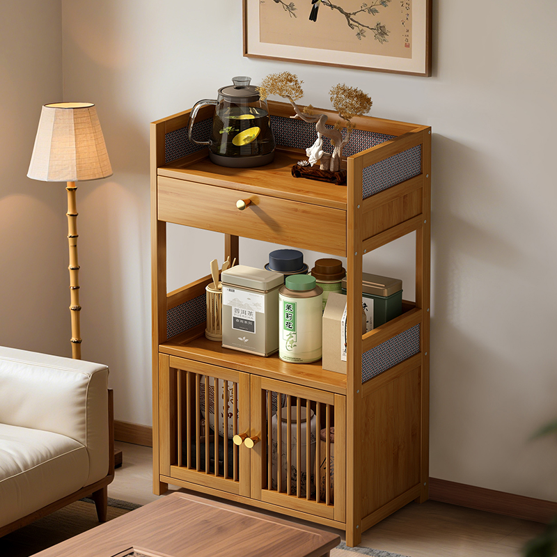 新中式茶柜置物架家用博古架