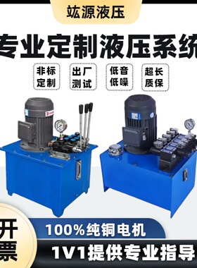 液压泵站总成全套电动小型液压泵380V220V电动手动可定制液压系统