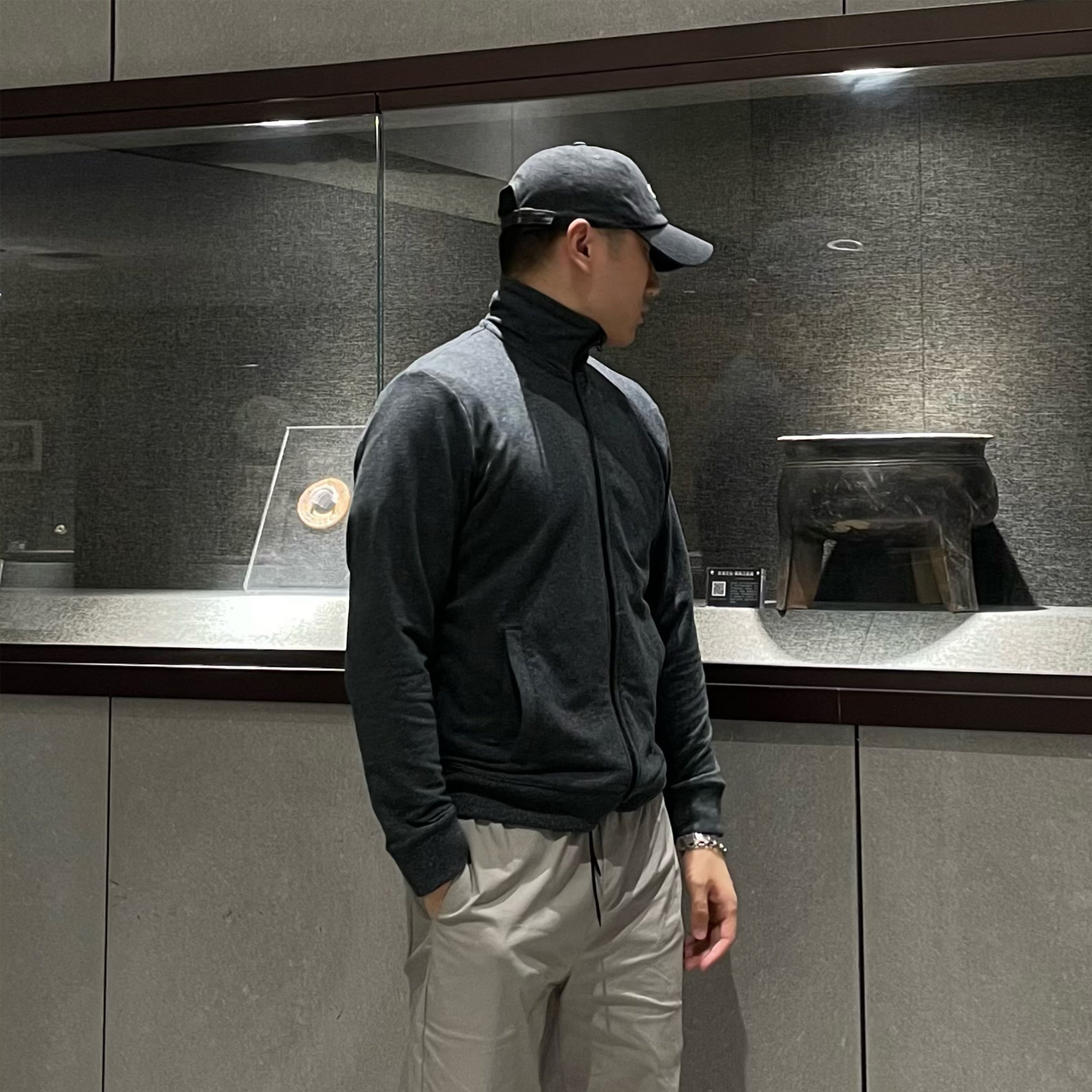 DLZ修身外套男休闲运动训练美式秋款弹力立领拉链薄款外套