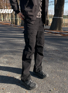 DLZ强哥春夏斜纹弹力工装美式休闲春夏新款立体直筒伞兵裤长裤