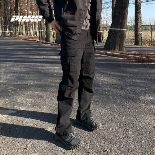 DLZ强哥春夏斜纹弹力工装美式休闲春夏新款立体直筒伞兵裤长裤