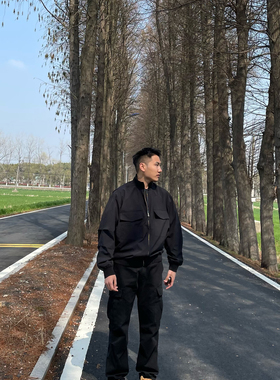 DLZ夹克外套阔版美式型男飞行口袋春秋新款