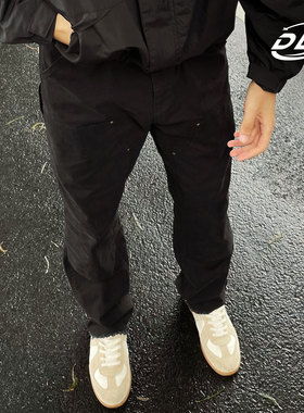 DLZ强哥伐木裤男美式双膝弹力硬汉秋冬直筒户外珠帆加厚工装裤