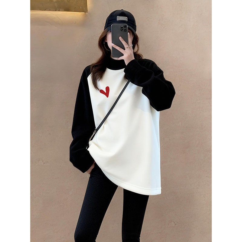 配鲨鱼裤的遮屁股独特漂亮上衣女