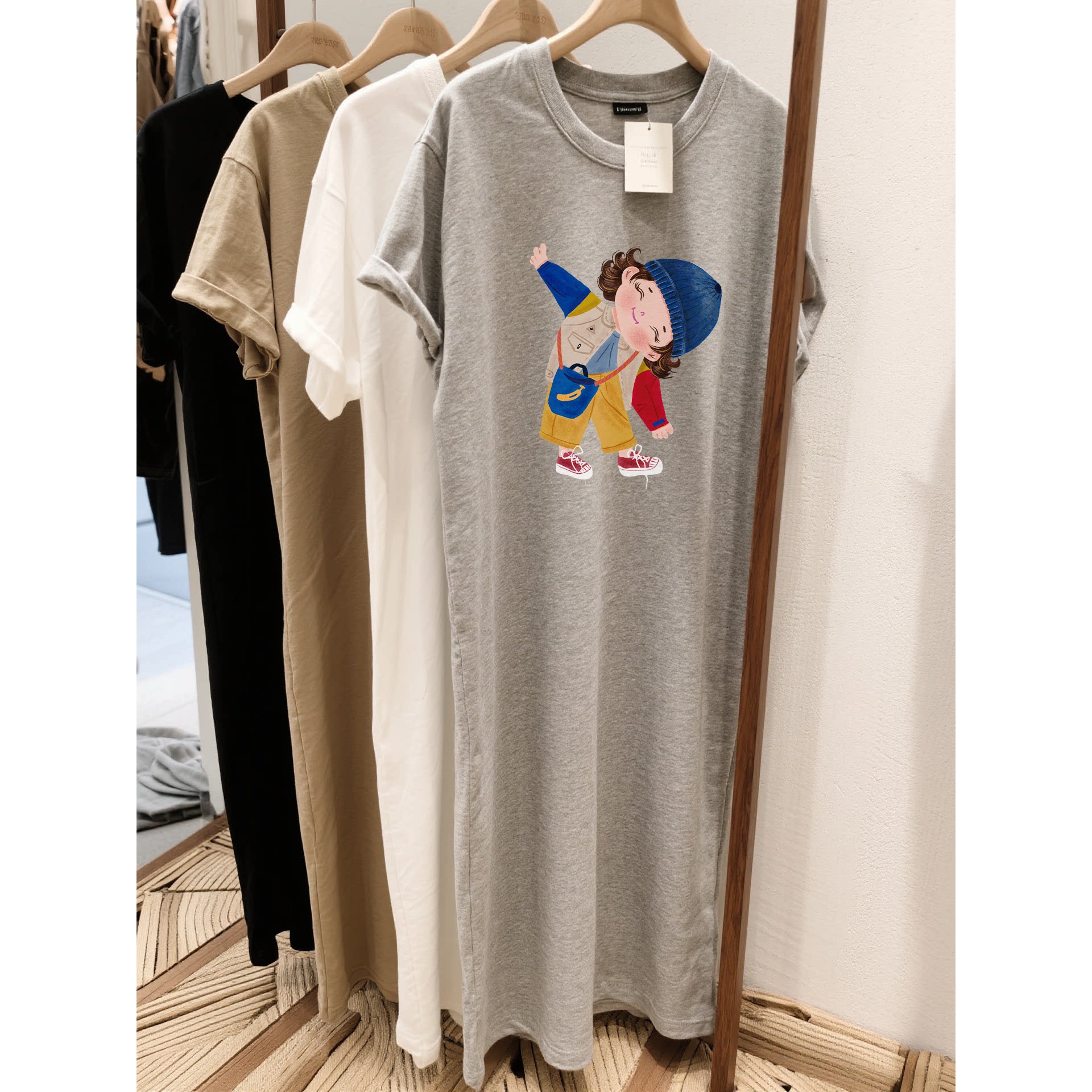 纯棉睡裙女款长款短袖t恤女2026新款连衣裙梨形身材胖mm大码女装